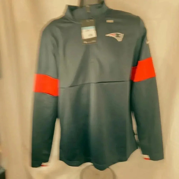 NEW Nike Dr-Fit NFL New England Patriots Sideline Performance Jacket Navy Mens M - Picture 2 of 11
